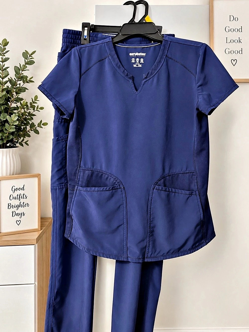 Scrubstar Women's Navy Blue Scrub Set